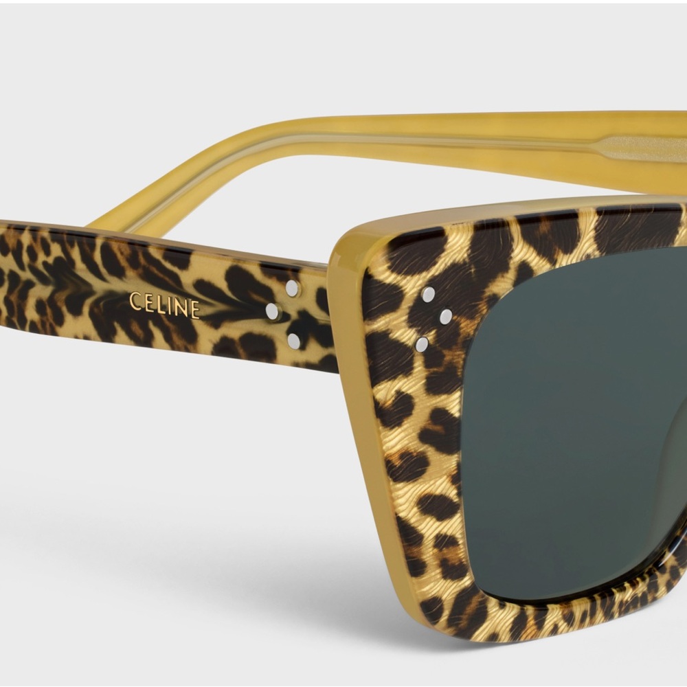 NEW Celine CL40187I 99A Cheetah/Smoke 51-16-140 Sunglasses IN BOX AUTHENTIC - Picture 4 of 6
